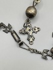 Atq Sterling Silver 925 Yalalag Mexican Winged Cross Necklace Chain 26    74g