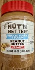 Lot Of 3  Nut n Better Creamy Peanut Butter Low Sugar sodium 16oz Jars  Bb 12 26