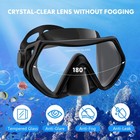 Snorkel Set For Adults  Scuba Diving Mask Dry Top  Anti-fog   Leak  Hd Tempered 