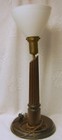 Antique Stand Wood Masonic Mason Table Lamp