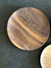 Vintage Set Of 3 Round Monkey Pod Wood Dinner Serving Plates 10    8  Hawaii