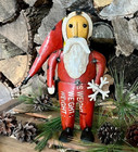 New Primitive Santa Claus Figure Christmas Recycled Metal 10 25 h X 7 w X2 75 d