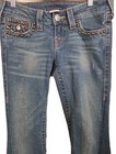 True Religion Joey Flare Studded Rare Twisted  Denim Jeans Size 26 X 33
