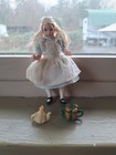 Miniature  Alice Porcelain Ceramic Dollhouse Doll 1 12 Scale