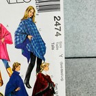 Mccalls 2474 Loose Poncho With Hood And Pocket Cowl Neck Misses Size S L Pattern