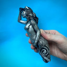 Lookout Mermaid Marine Erotic Silver Figurehead Nautical Sea Siren Sailboat Boat