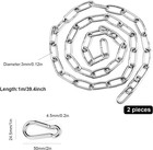 Hanging Swing Chair Chain Kit  2 Set Stainless Steel Hardware Heavy Duty Porch S
