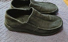 Mens Crocs  Walu Slip-on Canvas Comfort Loafers Black Size 12
