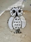Owl Ring Snowy Zuni Mother Of Pearl Size 6 5  Reginda Kallestewa Sterling Silver