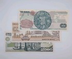 1987 El Banco De Mexico Set Of 3 Mexican Pesos Banknotes 2000 5000 10000 Ef 