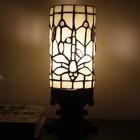 Small Tiffany Table Lamp Cream Dragonfly Style Mini Stained Glass Desk Lamp M   