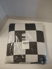 New Afghan Blanket Black   White Checker Pattern 160x220cm Throw With Fringes 