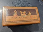 Antique Italian Ware Inlaid Folk Art Style  Souvenier Book Box - Dancing Kids