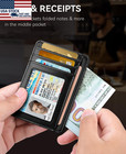 Slim Wallet Minimalist Front Pocket Rfid Blocking Leather Wallet For Men   Women