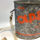 Vintage Old Pal Galvanized Wading Bait Can Minnow Bucket With Plastic Strap