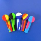 2 4 5 10 Pcs Mixed Color Silicone Pipe     With Cap   Stainless Steel Bowl
