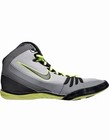 Nike Freeks Wrestling Shoes Gray black W  Volt Green Laces