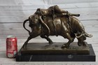 Signed Nude Europa Bull Greek Bronze Sculpture Art Statue Figurine Figure Decor