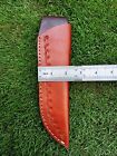 Handmade Brown Leather Fixed Blade Knife Belt Sheath Pouch Knife Holster Case