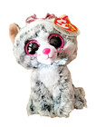 Ty Beanie Boos 6  Kiki Grey Cat With Glitter Eyes Stuffed Animal Plush Kids Gift