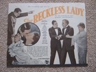 Original Movie Herald The Reckless Lady 1926 Lost Film Belle Bennett Ben Lyon