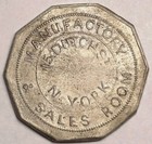 1853-61 New York City Jas  S  Smith Merchant Trade Token Ny-815 Military Goods