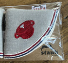 Staub Red Cotton Knob Mittens Set Of 2 Potholders Dutch Oven Lid Cover New