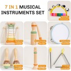 Wooden Musical Instruments Set 12pcs Montessori Musical Toys For Kids   Toddlers