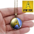 Star Trek Command Pendant Original Logo Antique Bronze Color Collectible Gift Us