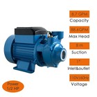 Water Pump 1 2hp Electric Clear Transfer Centrifugal Bio Diesel Pond Pool  110v