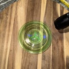 Vintage Green Glass Canister Lid  Circle Shape For 6 25  Canister Inner Diameter
