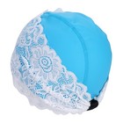 Women Waterproof Swim Cap Pu Swimming Hat Comfortable Bathing Blue