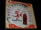Vintage Coca-cola True Temp 5 Cent Jumbo Thermometer Nos Mint In Box Nrfb