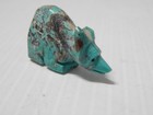 Antique Vintage Zuni Indian Crouching Bear Turquoise Stone Fetish
