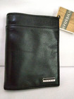 Nwt Fossil Passport Travel Wallet Black Pebbled Leather Case Organizer Bifold