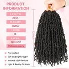 Getgal Butterfly Locs Crochet Hair 12 Inch 6 Packs 1b