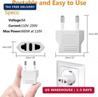 8 Pack European Travel Plug Adapter  Us To Europe Plug Adapter  Type C Wall O   