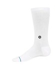 Stance Men s White Crew Socks 3 Pairs Size L Mid Calf Solid Casual Full Toe
