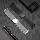 Titanium Milanese Loop Watch Band Strap For Apple Watch 10 Ultra 2 49mm 46mm 45m