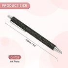Rhinestone Metal Ballpoint Pen  6pcs Crystal Diamond Pens Sparkly   Black