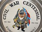 Jf James F Martin Csa Forget Hell Civil War Soldier Tin Round Plate Hanging 12 