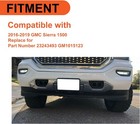 Front Bumper Skid Plate Compatible With 2016-2019 Gmc Sierra 1500 - Replace For