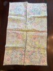 Unused Vintage Linen Kitchen Dish Tea Towel Boho Mod Floral