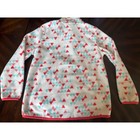 Eddie Bauer Kids 1 4 Fleece Zip Pullover Small 7 8 Off White Geometric Cozy Warm