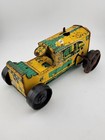 Antique Collectible Marx Yellow Green Keywind Tin Tractor No 5 Winds Up   Runs