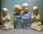 Lot Of 5 Avon Perfume Bottles Golden Angel Praying Child Child With Doll   Book
