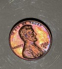 1981 D Lincoln Memorial Penny Double Die Crack Mint Error Rainbow Coin Reverse