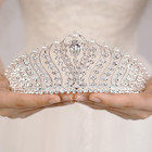 Silver Pearl Crown For Women Queen Crown And Tiara For Women Crystal Rhinestone 