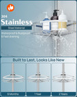 Rustproof Shower Corner Caddy Organizer For Bathroom  4 Adjustable Shelves With 