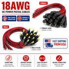 X10 Dc Power Supply 12v 5a Male   Female Pigtail Cable For Cctv Security Camera